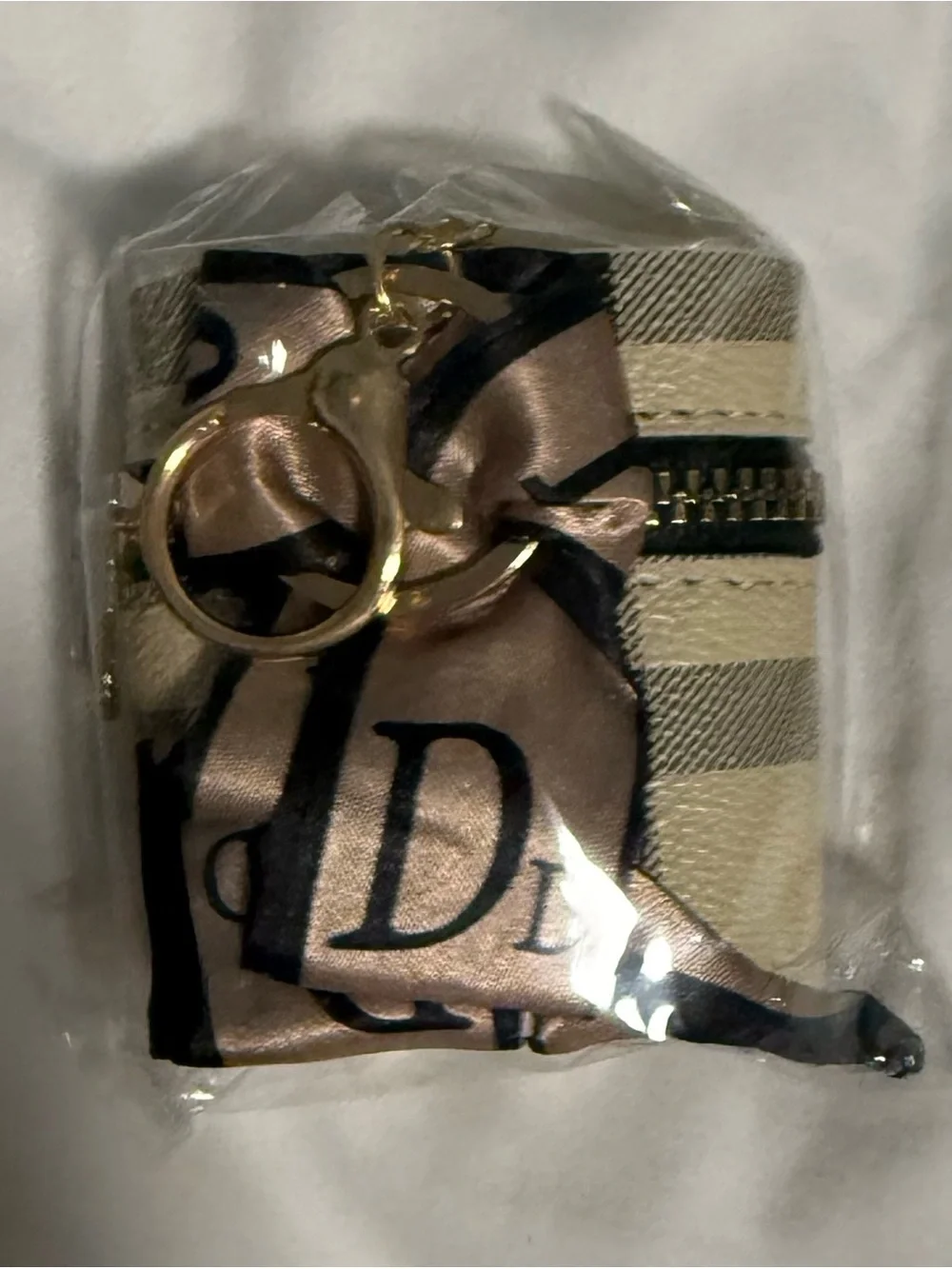 Bagcharm Zippered pouch with scarf. These fit AirPods! New